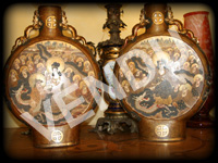 Importante paire de vases de Satzouma (Japon) époque XIXème